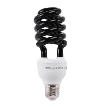 E27 40 Вт УФ-ультрафиолетовая флуоресцентная лампа Blacklight CFL, лампа 220 В, Форма: спираль, мощность: 40 Вт 220 В